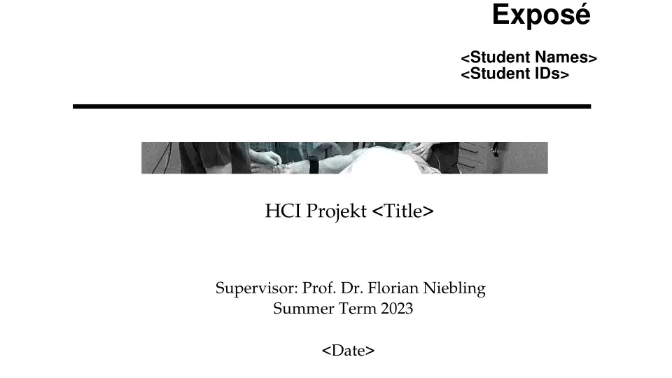 Example for Project/Thesis Exposé