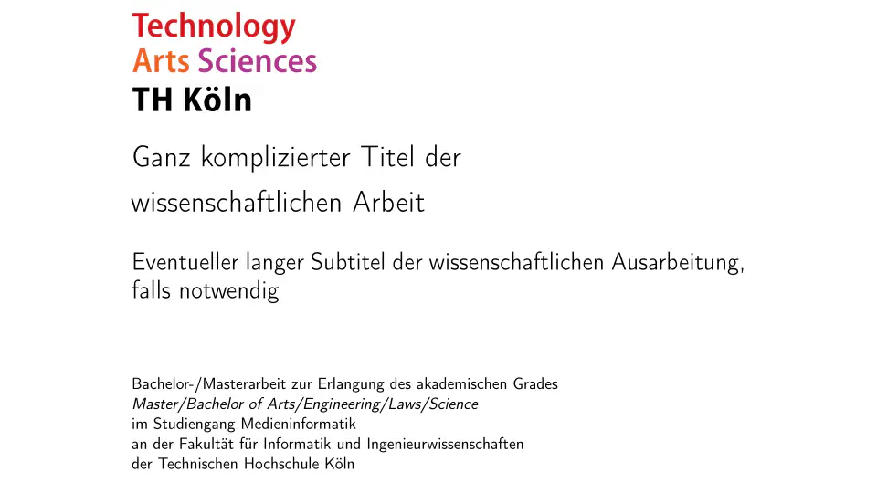 LaTeX Template for Thesis